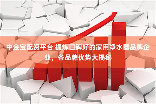中金宝配资平台 提炼口碑好的家用净水器品牌企业，各品牌优势大揭秘