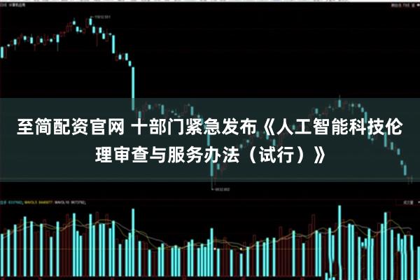 至简配资官网 十部门紧急发布《人工智能科技伦理审查与服务办法（试行）》